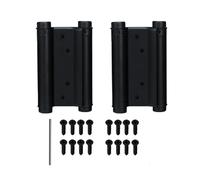Bohaner 2 charnières à ressort double action de 10,2 cm en acier inoxydable noir
