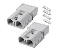 Bohaner Anderson Lot de 2 presse-étoupes pour fiche Anderson 120 A à courant élevé certifié connecteur de batterie pour voiture, caravane, camping-car, bateau (120 A, gris)