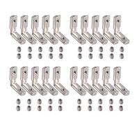 Bohaner Équerre intérieure en T en T - Profilé d'angle en aluminium - 90° - En forme de L - Connecteur d'angle intérieur - Connecteur profilé en alliage de zinc - Avec vis (40, EU-2020 M5x Nut6)