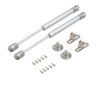 Bohaner Lot de 2 charnières de porte d'armoire, ressort à ressort, barre de maintien à gaz pour placard de cuisine, support de levage de boîte, vérins à gaz 40N argentés