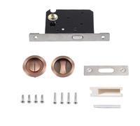 Bohaner ® Porte coulissante britannique à 3 leviers pour porte coulissante de salle de bain, serrure à mortaiser, ensemble de verrouillage de porte, mécanisme de sécurité, approuvé CE et protection c