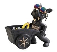 Bohany Bol clé pour Table d'entrée, Mignon Bol clé - Résine Entrée Table DÉCOR DIGN DIRDRES CONTAREAUX,Chien Mignon tirant Un Chariot de Design de Design de décoration intérieure Figurines pour Le