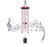 Bohany Carillon éolien en métal de 66 cm - Atmosphère Zen en Tube d'aluminium - Décorations rétro à Suspendre en métal pour Cour, Jardin, Balcon, terrasse, et Femme
