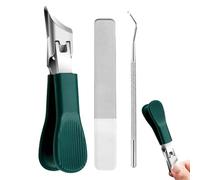 Bohany Clippers de l'ongle, ensemble Clipper à ongles,Clippers d'ongles à ouverture large - Outil de pédicure incurvé à l'épreuve des éclabous