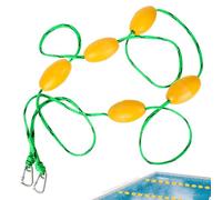 Bohany Corde de séparation pour Piscine - 5 m - avec bouées de Piscine - Lignes de Chemin de Fer avec Crochets en Acier Inoxydable - Bonne visibilité - Équipement de Natation avec bouées pour