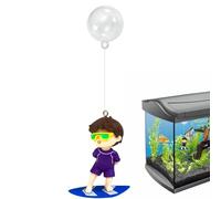 Bohany Décorations flottantes pour aquariums | Petite décoration d'aquarium Lovely Diver | Betta Fish Toys Accessoires pour aquariums, Fat Diver Voir pendentif flottant pour aquarium