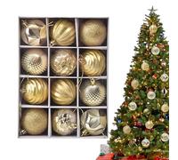 Bohany Décorations pour Noël | résistantes à la rupture en bloc de 6 cm | 12 décorations de Noël résistantes aux chocs - pour lieu de travail, danse, fête, mariage, cour intérieure