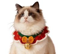 Bohany Écharpe de Noël pour animaux de compagnie | Accessoires de déguisement festifs pour chiots | Collier en tricot pour animaux de compagnie | pour réunions de famille, séances photo, fêtes, jeux