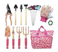 Bohany Ensemble d'outils de Jardinage pour | Accessoires de Plantation de Couleur Rose, Outils de Plantation avec poignée Confortable - pour Jardin, Patio, extérieur, pelouse, Serre, lit