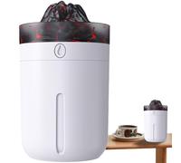 Bohany Humidificateur à flamme - 330 ml diffuseur de lumière 7 couleurs - humidificateur volcanique portable, recharge USB Type-C pour chambre à coucher, salon, étude de yoga, espace de travail maison