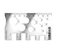 Bohany Jauge de taille de vis - Règle de mesure de filetage métrique pour construction, atelier, industriel, automobile, maison et mécanique