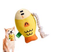 Bohany Jouets à mâcher en peluche pour chiens - Poisson soufflé en peluche douce - Jouets à mâcher sonores interactifs pour chiens résistants à l'usure pour l'intérieur du chien