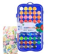 Bohany Kit aquarelle de voyage, ensemble d'aquarelle | Fournitures de peinture professionnelle de 48 couleurs | Fournitures de peinture portatives Ensemble d'aquarelle pour pour l'école à la