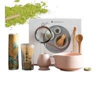 Bohany Kit De Démarrage Matcha - Set De 8 Pièces Pour Préparation De Thé Matcha - Accessoires Pour Thé Céramique Support Maison Débutants Passionnés Hommes Femmes Cuisine Dessert Voyage Café Petit