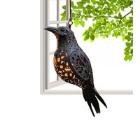 Bohany Lanterne Corbeau | Décoration 3D pour fenêtres, lampe à suspension effrayante | Pour jardin, patio, porche, entrée, cour, clôture, pont, garde-corps, salon, Halloween