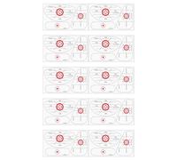 Bohany Lot de 10 feuilles d'autocollants d'alignement pour bâton de golf, aide à l'alignement du golf - pour la pratique de la distance de balancement, les sports d'intérieur et d'extérieur