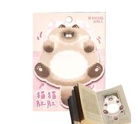 Bohany Notes collantes de chat mignonnes, notes collantes de chat | Tampons de notes drôles - Post Adhesive Fun Bloc-Blocage Autocollants pour les fournitures scolaires pour les fournitures scolaires