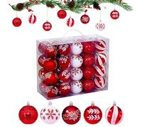 Bohany Ornements pour sapin de Noël | Pendentif coloré festif | Boules anti-rupture pour sapin de Noël - Pour intérieur seuil cour jardin fêtes patio porche mariage