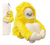 Bohany Peluche Banane - Poupée Banane en Peluche étrange de 7 Pouces pour Homme | Amusant Oreiller en Peluche Interchangeable, Jouet de décompression, Cadeaux d'anniversaire pour enfants et