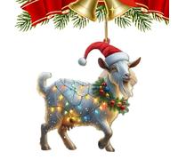 Bohany Pendentif en acrylique 2D pour sapin de Noël en forme de lapin pour intérieur, rebord de fenêtre, balcon, porte, mur, jardin, cour, sentier