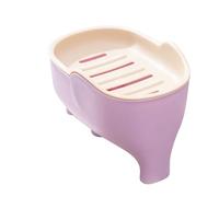 Bohany Porte-savon, porte-savon double couche avec drain - Plateau de barre de shampooing éléphant, porte-éponge, boîte de barre de bain, accessoires de cuisine