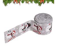 Bohany Ruban de Noël pour Arts Créatifs,Ruban de Noël Bonhomme de Neige | 5 Mètres de Cordon Décoratif pour Arbre Guirlande Anniversaire Balloon Fête Cheveux