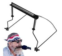 Bohany Support pour harmonica à 10 trous, support de cou en métal réglable - Support anti-rayures professionnel pour orgue buccal