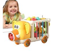 Bohany Tirez avec Le Jouet de Voiture, Jouet de Voiture d'éléphants pour - Éléphant coloré Tire avec Jouet - Jeux de Voyage pour Amusants, activités éducatives en âge