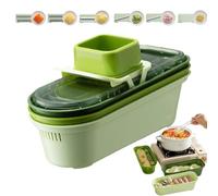 Bohany Trancheuse de, déchiqueteuse de légumes, déchiqueteuse portable pour légumes | Hachoir de cuisine multifonction avec 6 lames et 3 paniers, set d'ustensiles de cuisine pour fruits et