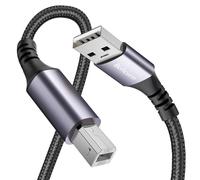 Bohconn Câble d'imprimante USB 2.0 type B 10 m - Câble USB A vers USB B - Compatible avec HP, Canon, Epson, Lexmark, Dell, Brother
