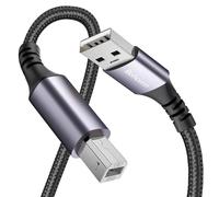 Bohconn Câble d'imprimante USB 2.0 type B - 2 m - Câble USB A vers USB B - Câble d'imprimante pour HP, Canon, Epson, Samsung, pixma, Dell, Lexmark, Xerox, Brother - Noir
