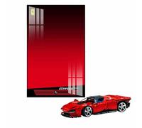 BoHeart Panneau mural pour 42143 Le*go Technic Ferrarl Daytona SP3, pour voiture de course à l'échelle 1:8, compatible avec les voitures Lego Ferrari, idée cadeau pour support mural de voiture Lego,