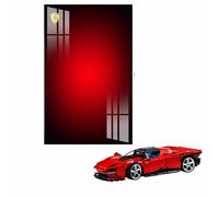 BoHeart Panneau mural pour 42143 Le*go Technic Ferrarl Daytona SP3, pour voiture de course à l'échelle 1:8, compatible avec les voitures Lego Ferrari, idées cadeaux pour support mural de voiture Lego,
