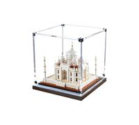 BoHeart Vitrine en acrylique pour Lego 21056 pour modèle Taj-Mahal, boîte de présentation anti-poussière, taille : 25 x 25 x 25 cm (modèle non inclus) (couleur noyer)