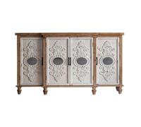 BOHEME - Buffet en sapin blanc patiné L154 Blanc