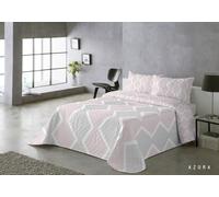 BOHEME Couvre-lit imprimé réversible Azura magenta pour lit de 180 cm, léger, respirant et à séchage rapide, idéal pour la mi-saison 270 x 270 cm