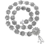 Bohème Ethnique Cent avec Belly Dance Silver Tassel Bells Mesdames Chaîne de Taille (Argent comme montré)