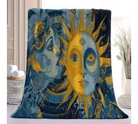 Bohème Fantaisie Imprimées Confortable Couverture, Mandala Soleil Lune
