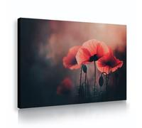 Bohème impression florale rouge sur toile Style photographique grande fresque encadrée de grande fresque paysage moderne de la nature affiche esthétique murale pour la décoration du café 40x60cm