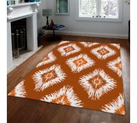 boheme lavable 160x200cm tapis Orange Tie Dye motif carpette for salon Unique Design Soft Thin descente de lit Mid Century antiderapant Backing bas poil Large abstrait geometrique Patterns Decor