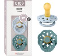 Boheme Lot De 2 Tétines. Sans Bisphénol A.,Téterelle Ronde. Latex De Caoutchouc Naturel. Taille 1 (0-6 Mois),Baby Blue/Island Sea
