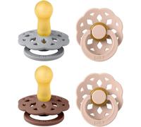 Boheme Lot De 4 Tétines. Sans Bisphénol A,Téterelle Ronde. Latex De Caoutchouc Naturel,Fabriqué Au Danemark. 6-18 Mois (Lot De 4),Woodchuck Mix