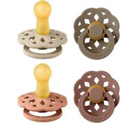 Boheme Lot De 4 Tétines. Sans Bisphénol A,Téterelle Ronde. Latex De Caoutchouc Naturel,Fabriqué Au Danemark. 6-18 Mois (Lot De 4),Peach Mix