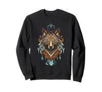 Bohème Loup Mandala Esprit Animal Indigène Hippie Sweatshirt