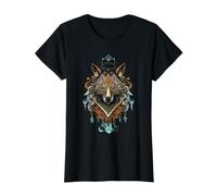 Bohème Loup Mandala Esprit Animal Indigène Hippie T-Shirt Graphique avec Valeur