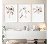 Bohème Minimaliste Beige Pivoine Floral Affiche Toile Peinture Mur Art Imprime Photos Salon Moderne Maison Intérieur Décor/Pas De Cadre