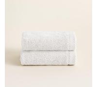 BOHEME Serenity Lot de 2 serviettes de lavabo Blanc 50 x 100 cm