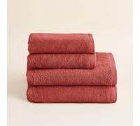 BOHEME Serenity Lot de 4 serviettes de douche en terre cuite, 2 (50 x 100 cm) + 2 (70 x 140 cm), 100 % coton peigné, 600 g/m², douces, absorbantes et à séchage rapide, lavables en machine, usage
