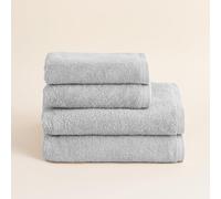 BOHEME Serenity Pearl Lot de 4 serviettes | Comprend 2 (50 x 100 cm) et 2 (70 x 140 cm). 100 % coton peigné. Doux, absorbant, séchage rapide et lavable en machine.