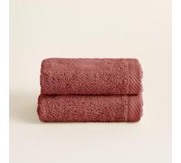 BOHEME Serenity Terracotta Lot de 2 serviettes de toilette 30 x 50 cm